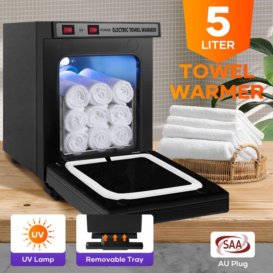 5L Electric UV Hot Towel Warmer Steriliser Cabinet Stainless Steel Heater