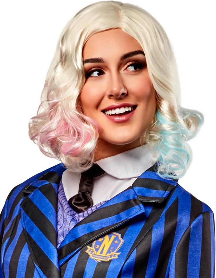 ENID Wig for Adults - Wednesday (Netflix) - One Size, 2000156. Buyers Note
