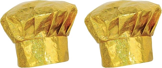Beistle 60963 Prismatic Fabric Baking Chef's Hats 2 Piece Food Party Suppli