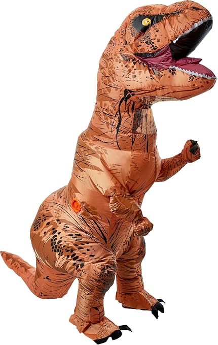 RUBIES Teens T-Rex Inflatable Costume Universal Jurassic World, SIz Standar