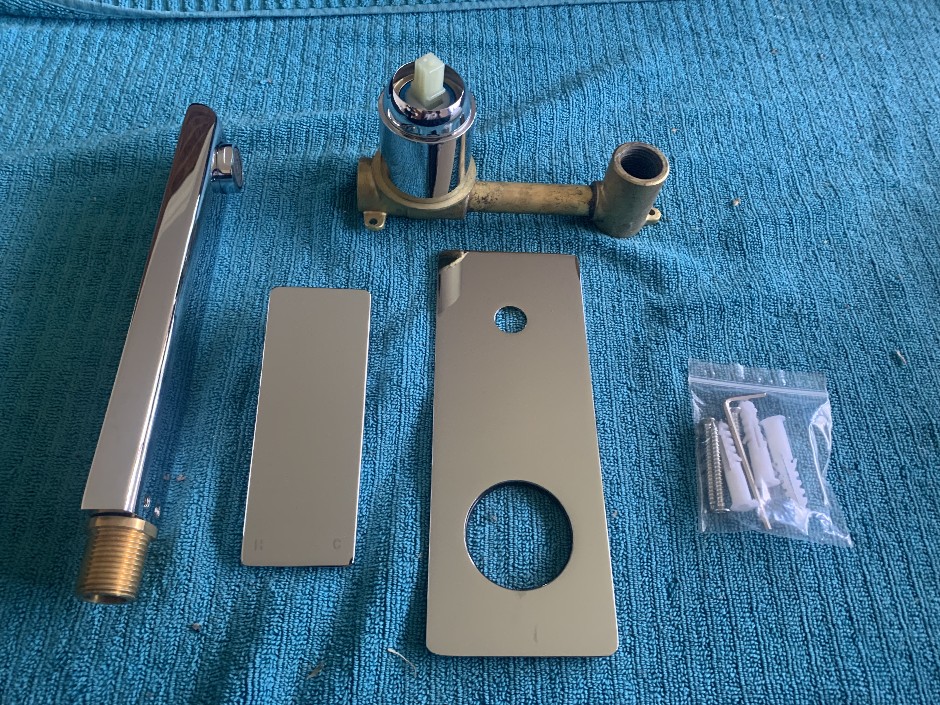 1 x Emprze Wall Basin Mixer, Chrome (Unused)