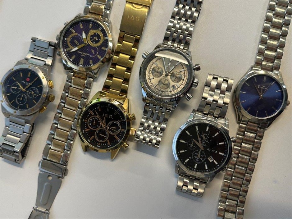 6 x Asstd. watch brands SEM LEWIS, L&CO, JAG, POEDAGAR & others