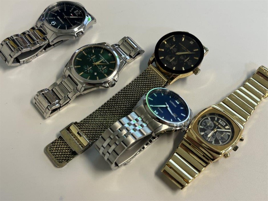 5 x Asstd. Watch Brands TOMMY HILFIGER, GEOFFREY BEENE, LORUS & Others