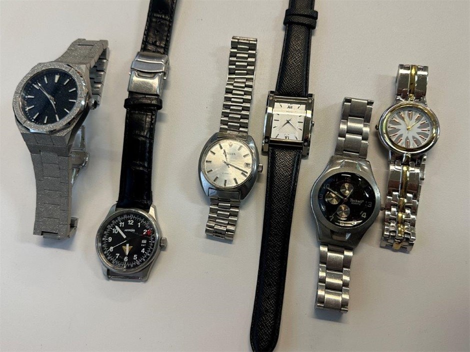 Asstd. watch brands incl: CITIZEN, JUNKER & Unbranded