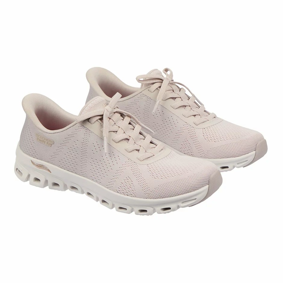 SKECHERS Women's Glide Step Shoes, Size US10, Tan (NAT), 179276.