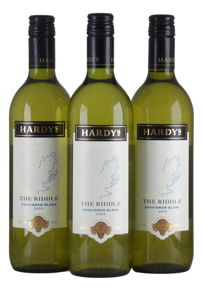 Hardys The Riddle Sauvignon Blanc 2025 (3x 750mL), SA.