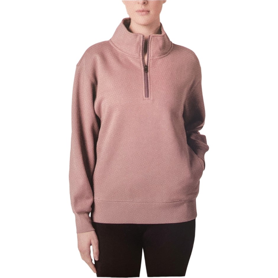 TUFF Women's 1/4 Zip Fleece Pullover, Size XS, Antler. NB: has been worn.