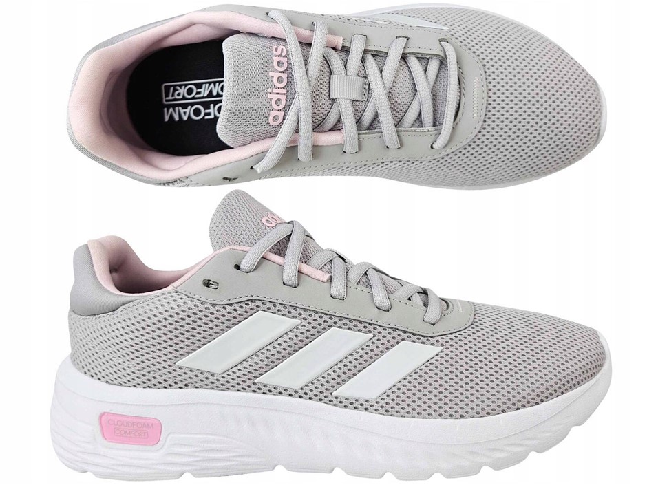 ADIDAS Women's Cloudfoam Comfy Shoes, Size US9.5, GreyTwo/White/ClearPink,