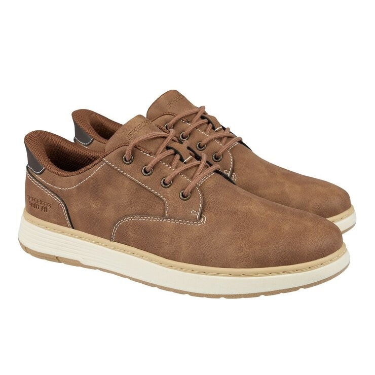 SKECHERS Men's Swift Fit Slade Musa Shoes, Size US11, Brown (BRN), 182004.