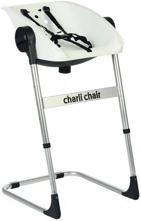 CHARLICHAIR 2-in-1 Baby Shower Chair, Black/Silver. NB: Slightly damaged bo