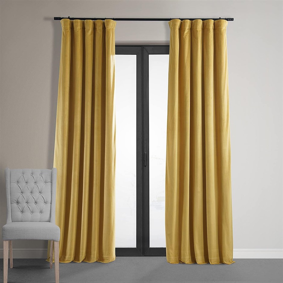 HPD Half Price Drapes VPCH-180407-108 Signature Blackout Velvet Curtain (1