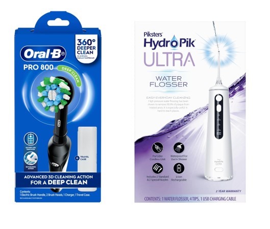 1 x ORAL B Pro 800 Deep Clean Electric Toothbrush (Black) & 1 x PIKSTERS Hy