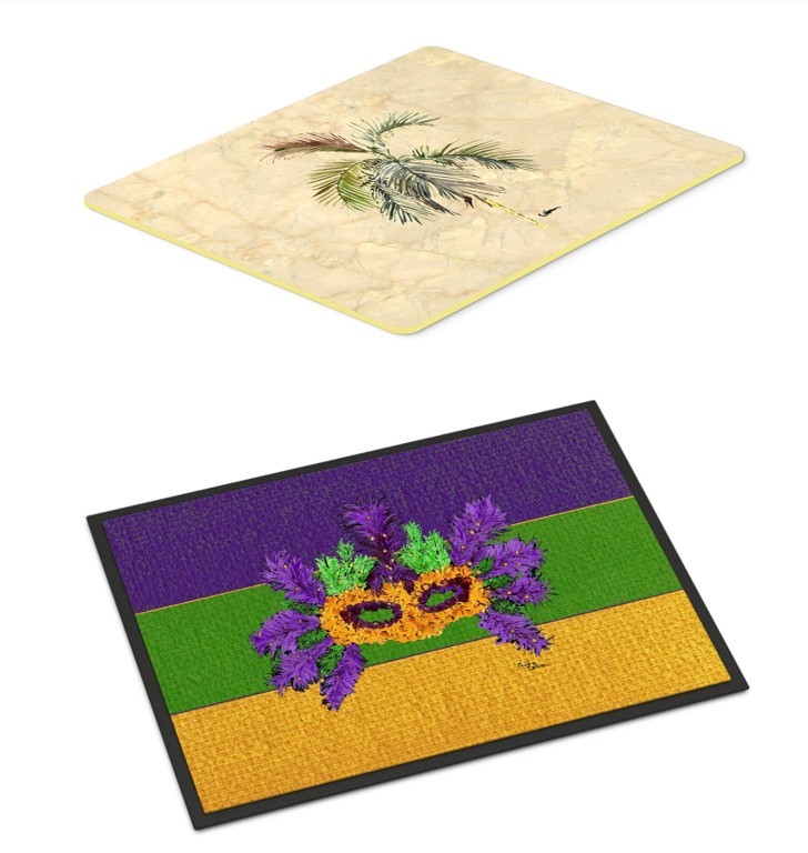 Caroline's Treasures 8389JMAT Mardi Gras Indoor or Outdoor Mat 24x36, 36" L
