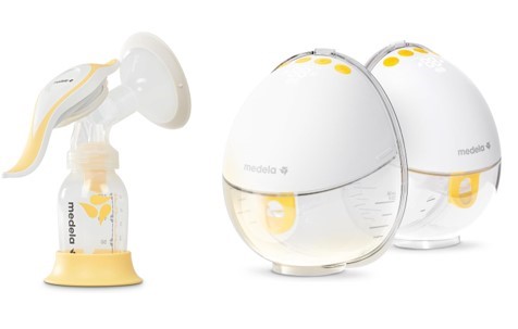 MEDELA 1 x Manual Breast Pump & 1 x Motion InBra Wearable Electric Breast P