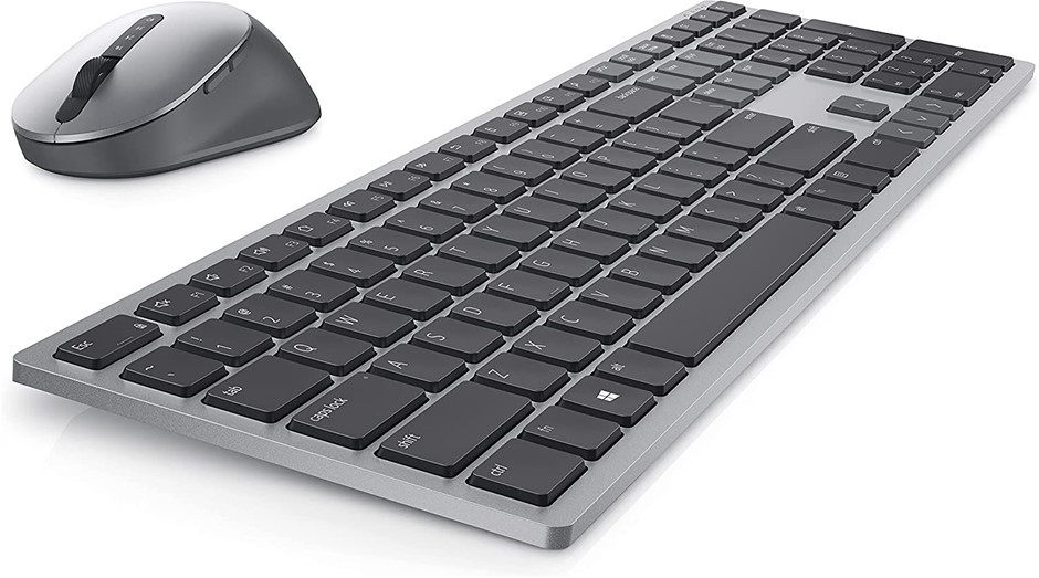 DELL Premier Multi-Device Wireless Keyboard and Mouse, Grey, KM7321W.