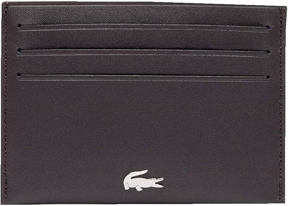 LACOSTE Men's FG Leather Card Holder, Dark Brown, One Size, NH1346FG. Buye