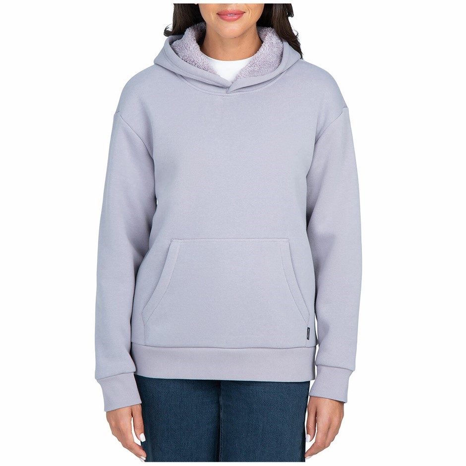 REALTREE Women's Sherpa-Lined Hoodie, Size M, Mineral Grey. Buyers Note -