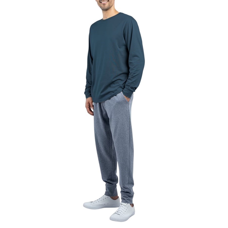 JACHS Men's 2-Piece Crewneck + Lounge Pant Set, Size 2XL, Blue/Grey. Buyer