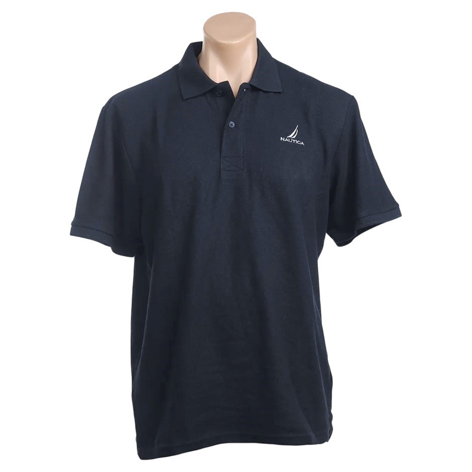 NAUTICA Men's Regular Polo, Size S, 100% Cotton, Dark Navy, K201223. Buyer