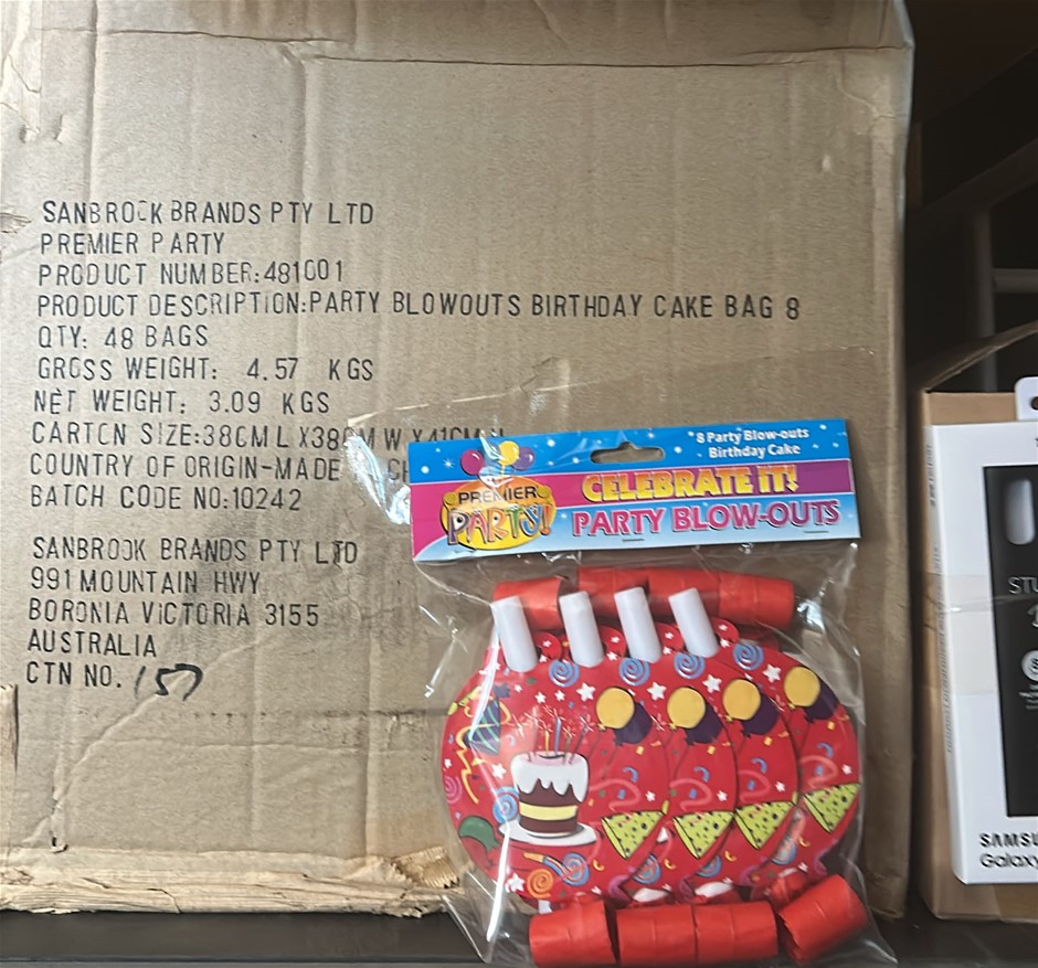 Box of 48x Party Blow-Out Bags