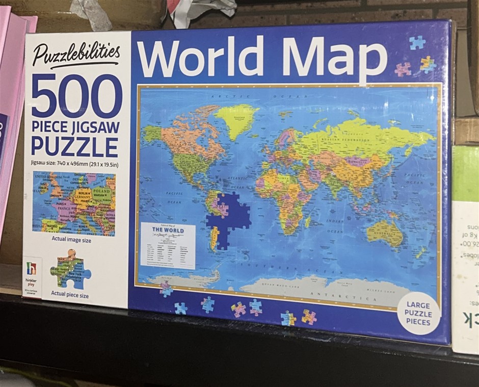 500 Piece World Map Jigsaw Puzzle