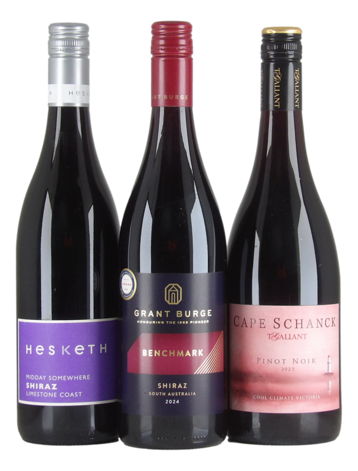 Mixed Red Wine Pack (3x 750mL), Multi Region.