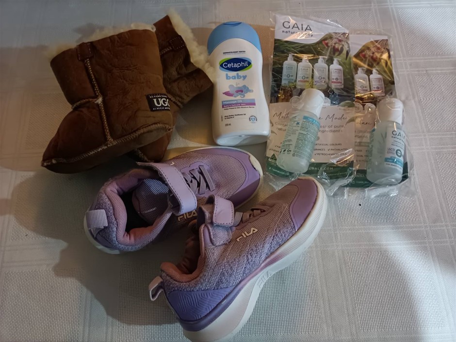 Toddlers Shoes Fila and UGG UK 11and Baby Oil. Others
