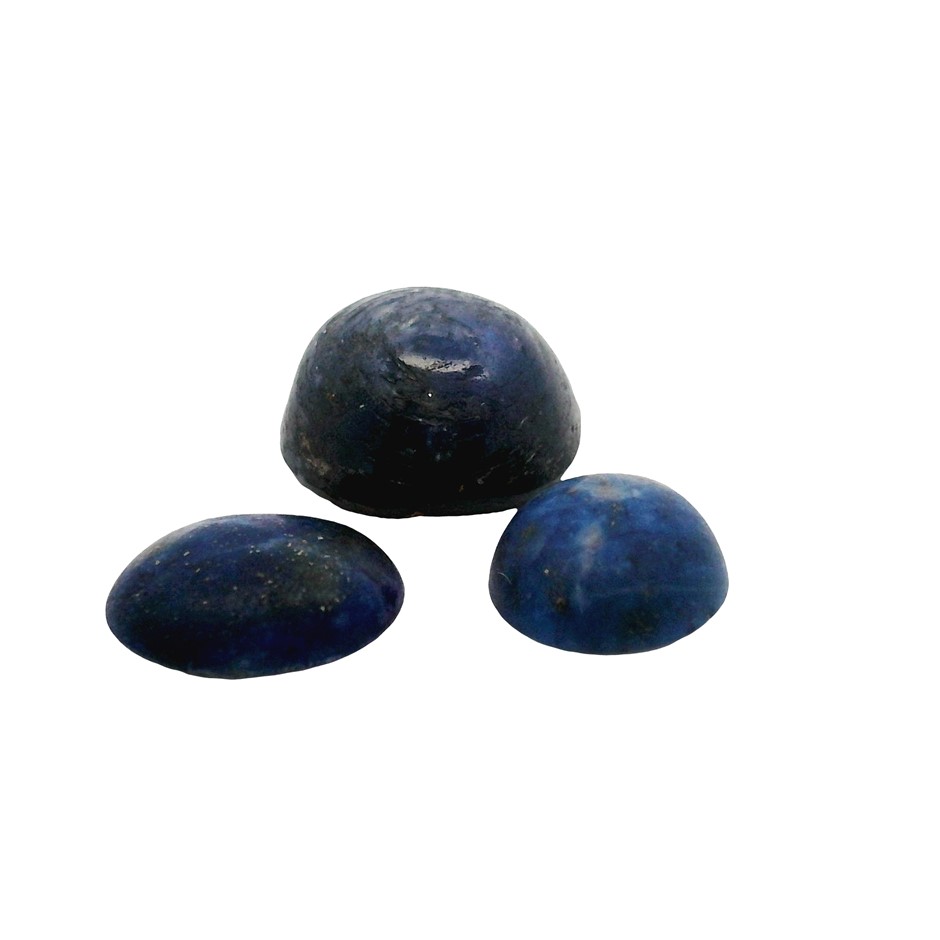 Three (3) only pieces of Lapus Lazuli Cabochon Cut
