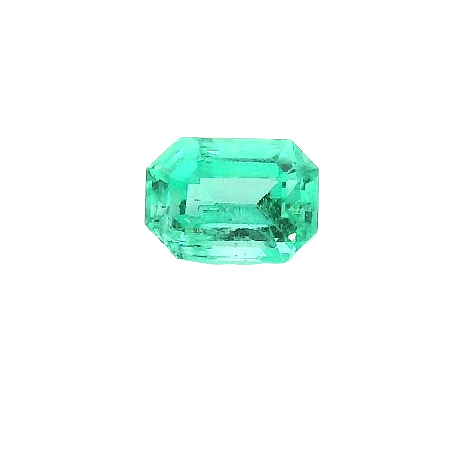 One (1) only small Rectangular Emerald Cut Synthetic Emerald
