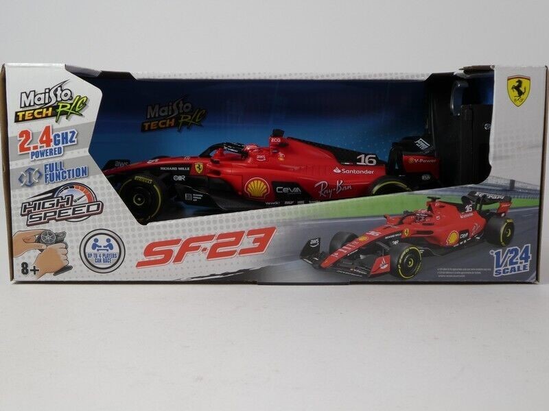 MAISTO Tech R/C F1 Ferrari SF-23 #16 Charles Leclerc Remote Control Car. N.
