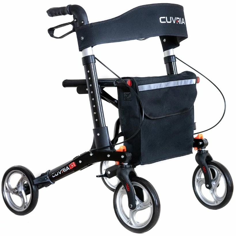 CUVRIA Rollator Carbon Fiber Print 20.3 cm Wheel.