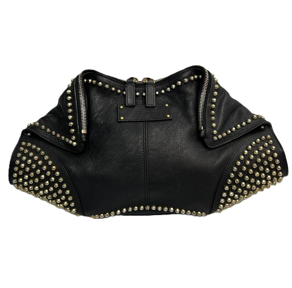 Alexander McQueen De Manta Studded Clutch Bag