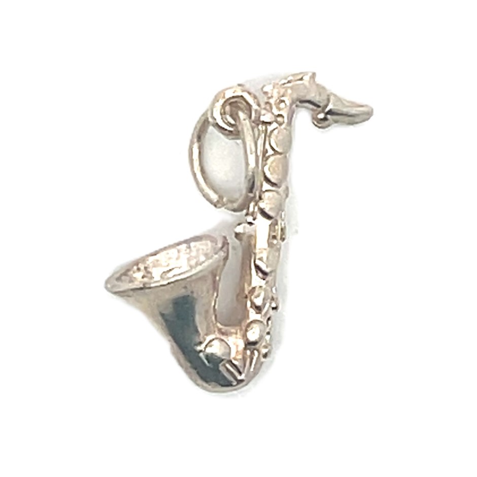 Sterling Silver Saxophone Pendant