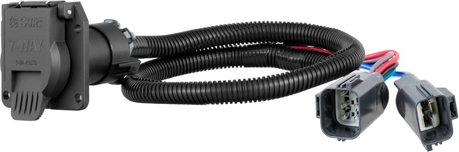 CURT 56443 Vehicle-Side Custom RV Blade 7-Pin Trailer Wiring Harness, Selec