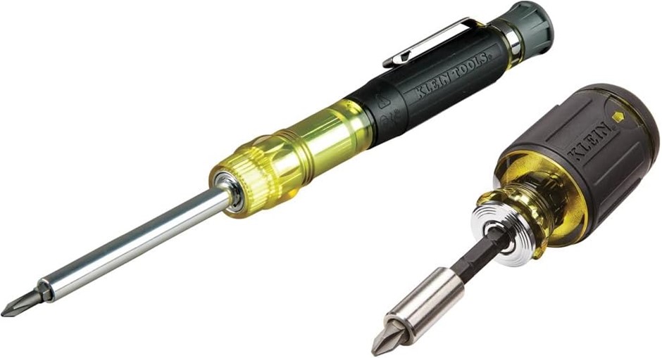 KLEIN TOOLS 80037 2pc Screwdriver Tool Set, Multi-Bit Pocket Precision Scre