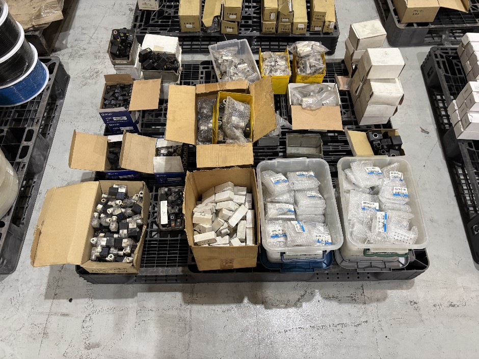 <p>Assorted Pneumatic Fittings, Solenoid Valves & Coils (Mixed Brands)</p>