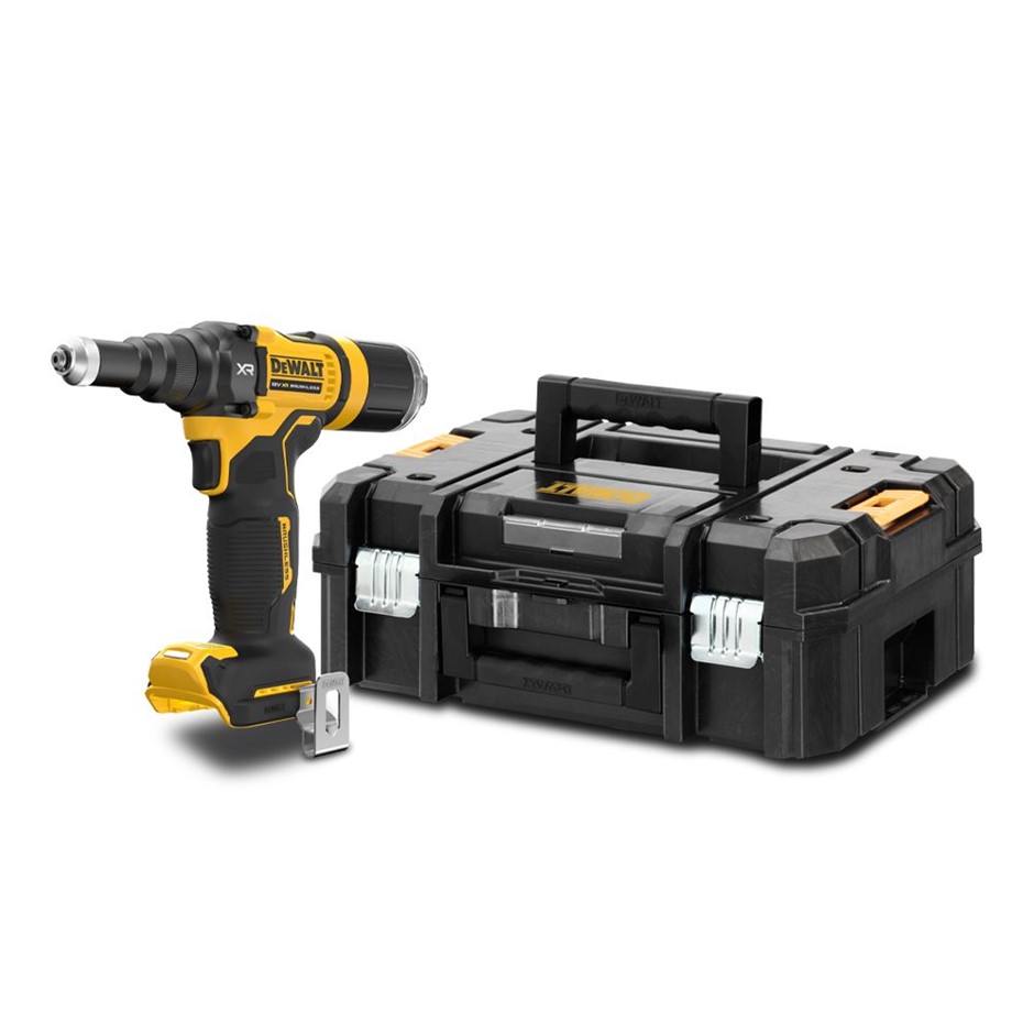 DeWALT 18V XR Li-ion Cordless Brushless 4.8mm Riveter - Skin Only. NB: Not