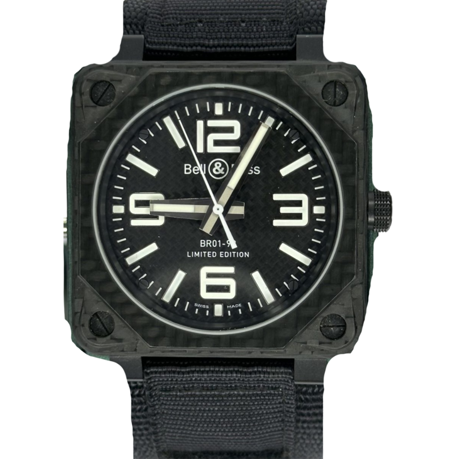 BELL & ROSS INSTRUMENT BR 01-92 46MM CARBON-COATED STEEL BRO1-92-C BXP