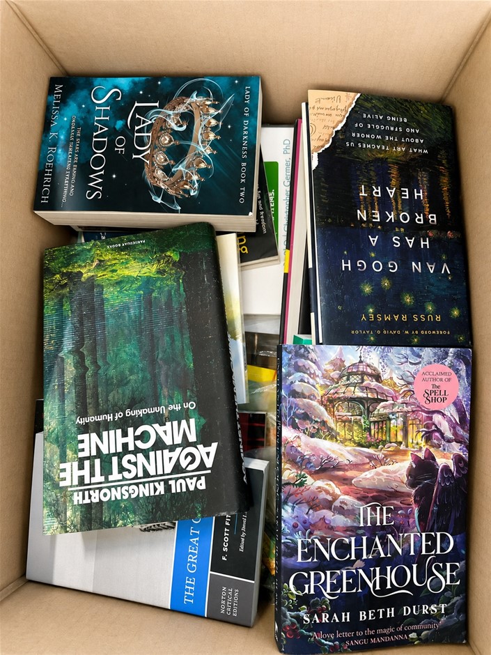 BOX OF ASSORTED BOOKS: Mixed Fiction, Fantasy, Non-Fiction & Educational Ti