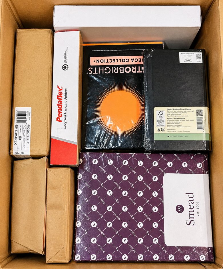 FULL BOX of Stationary & Office - Moleskine Planner, Hanging Folders, Colou