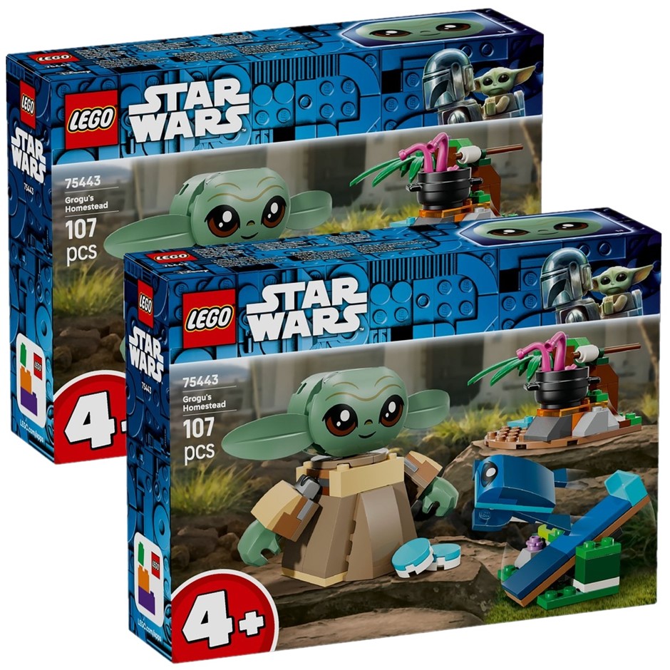 2 x Lego 75443 Star Wars Grogu's Homestead NB: damaged box