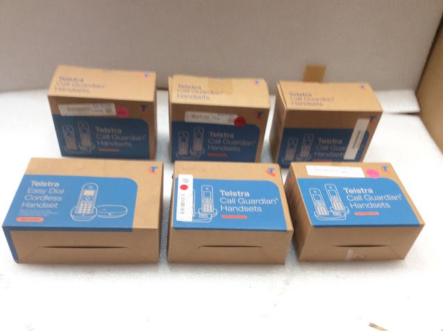 Telstra Guardian TCG-301 M3 Twin Pack&TED-C Dial Cordless Handset(Lot of 6)