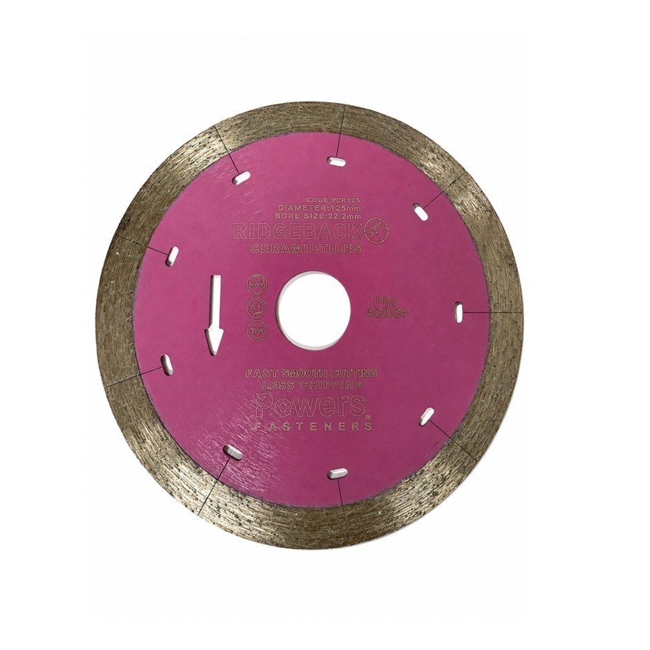POWERS RIDGEBACK 125mm Pro Series Ceramic Diamond Blade, Purple, PCR125.