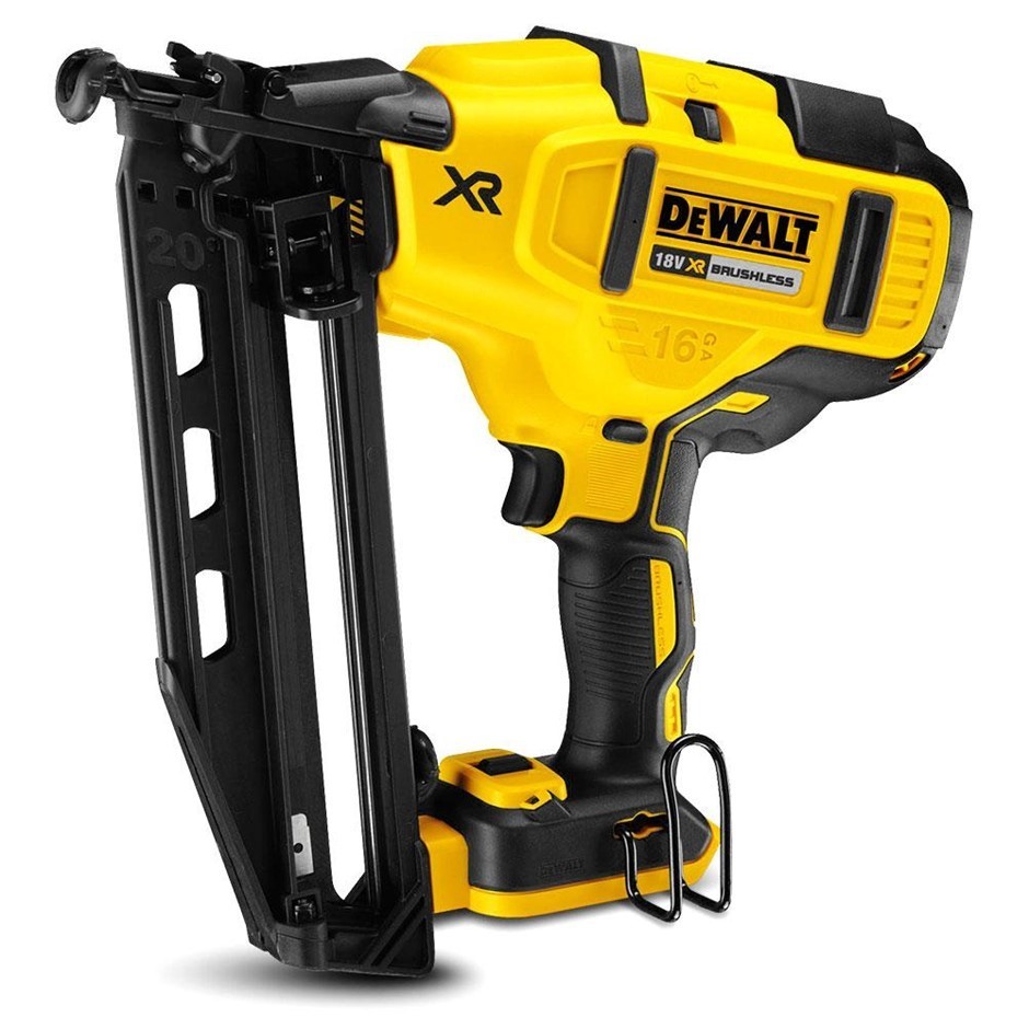 DEWALT 18V XR Li-ion Cordless Brushless 16Ga Second Fix Nailer, Skin Only.