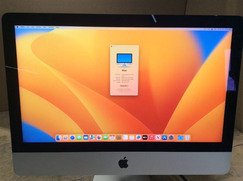 Apple iMac18,2 A1418 EMC3069 i5-7400@3.00GHz 8GBRAM 500GBSSD AIO