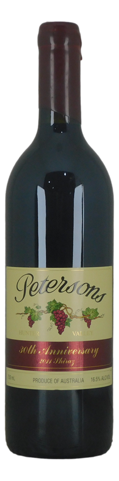 Petersons Family Vineyard 30th Anniversary Shiraz 2011 (1x 750mL), Hunter