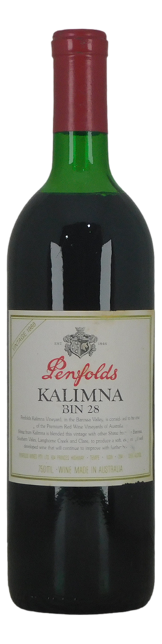 Penfolds Bin 28 Kalimna Shiraz 1988 (1 x 750mL) SA.