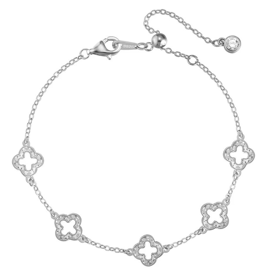 Elegant with 5A Cubic Zirconia 925 Sterling Silver Tennis Bracelet