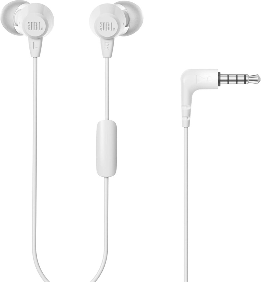 JBL C50HI, Bass Sound, Lightweight and Comfortable, One-Button Universal Re