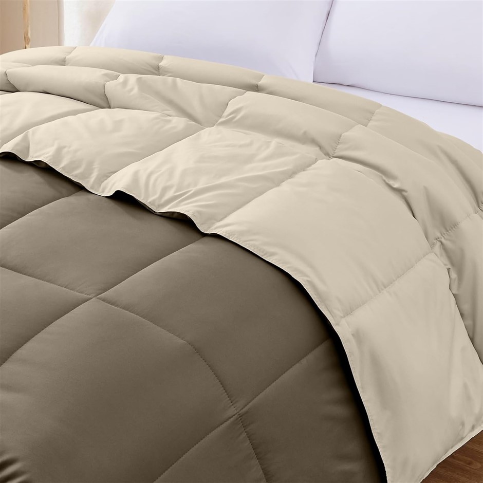 Modern Threads Down Alternative Microfiber Quilted Reversible Comforter & D